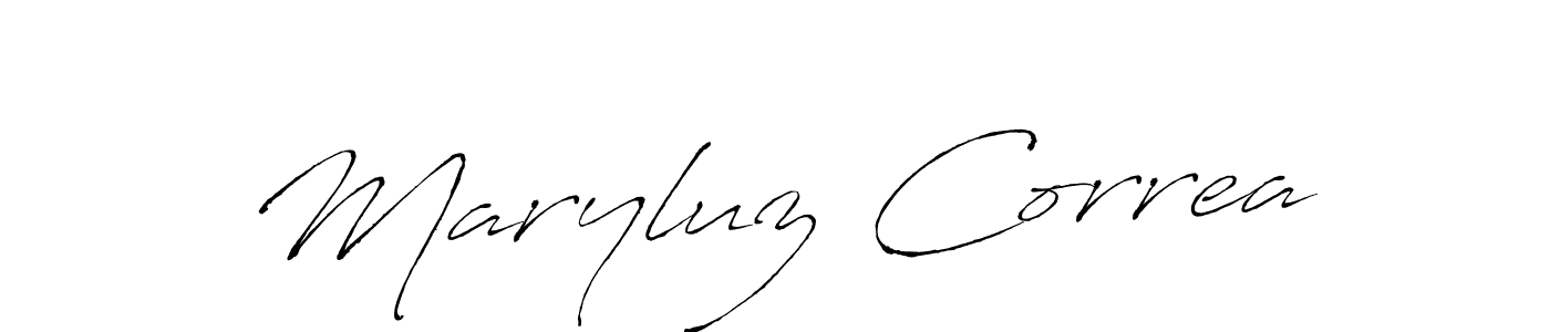 Design your own signature with our free online signature maker. With this signature software, you can create a handwritten (Antro_Vectra) signature for name Maryluz Correa. Maryluz Correa signature style 6 images and pictures png