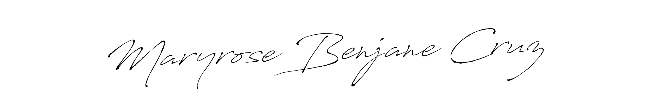 Make a beautiful signature design for name Maryrose Benjane Cruz. With this signature (Antro_Vectra) style, you can create a handwritten signature for free. Maryrose Benjane Cruz signature style 6 images and pictures png