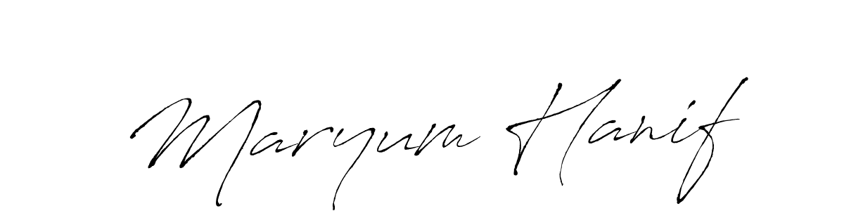 Also we have Maryum Hanif name is the best signature style. Create professional handwritten signature collection using Antro_Vectra autograph style. Maryum Hanif signature style 6 images and pictures png