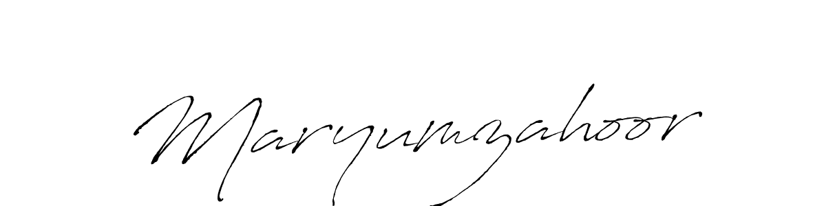 Design your own signature with our free online signature maker. With this signature software, you can create a handwritten (Antro_Vectra) signature for name Maryumzahoor. Maryumzahoor signature style 6 images and pictures png