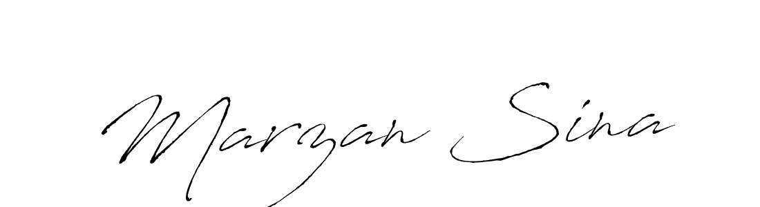 Design your own signature with our free online signature maker. With this signature software, you can create a handwritten (Antro_Vectra) signature for name Marzan Sina. Marzan Sina signature style 6 images and pictures png
