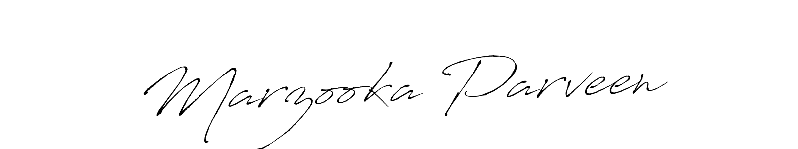 Create a beautiful signature design for name Marzooka Parveen. With this signature (Antro_Vectra) fonts, you can make a handwritten signature for free. Marzooka Parveen signature style 6 images and pictures png