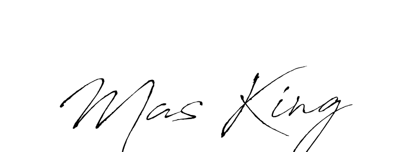 Use a signature maker to create a handwritten signature online. With this signature software, you can design (Antro_Vectra) your own signature for name Mas King. Mas King signature style 6 images and pictures png