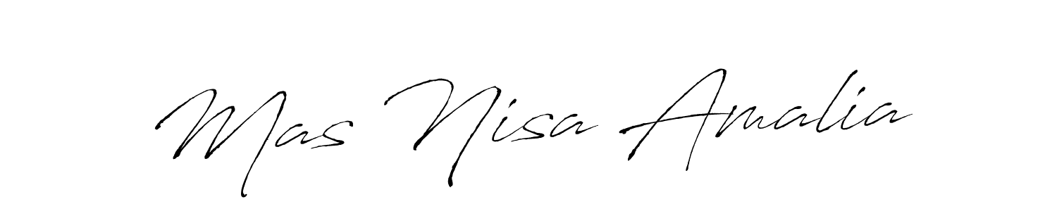 Also we have Mas Nisa Amalia name is the best signature style. Create professional handwritten signature collection using Antro_Vectra autograph style. Mas Nisa Amalia signature style 6 images and pictures png
