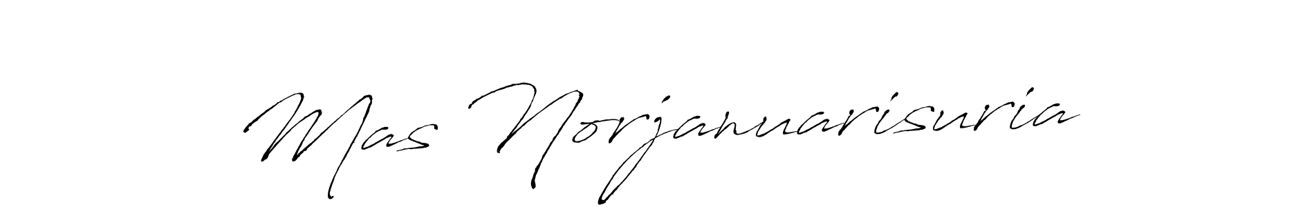 Also we have Mas Norjanuarisuria name is the best signature style. Create professional handwritten signature collection using Antro_Vectra autograph style. Mas Norjanuarisuria signature style 6 images and pictures png
