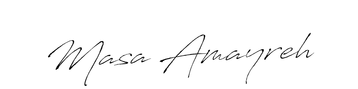 Create a beautiful signature design for name Masa Amayreh. With this signature (Antro_Vectra) fonts, you can make a handwritten signature for free. Masa Amayreh signature style 6 images and pictures png
