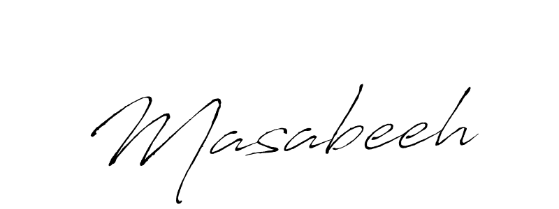 Design your own signature with our free online signature maker. With this signature software, you can create a handwritten (Antro_Vectra) signature for name Masabeeh. Masabeeh signature style 6 images and pictures png