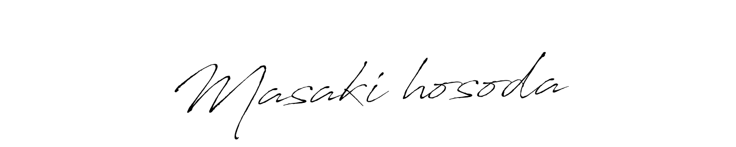 Similarly Antro_Vectra is the best handwritten signature design. Signature creator online .You can use it as an online autograph creator for name Masaki　hosoda. Masaki　hosoda signature style 6 images and pictures png