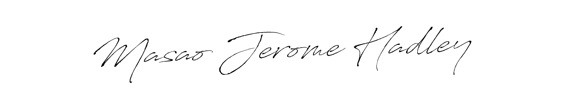 Use a signature maker to create a handwritten signature online. With this signature software, you can design (Antro_Vectra) your own signature for name Masao Jerome Hadley. Masao Jerome Hadley signature style 6 images and pictures png