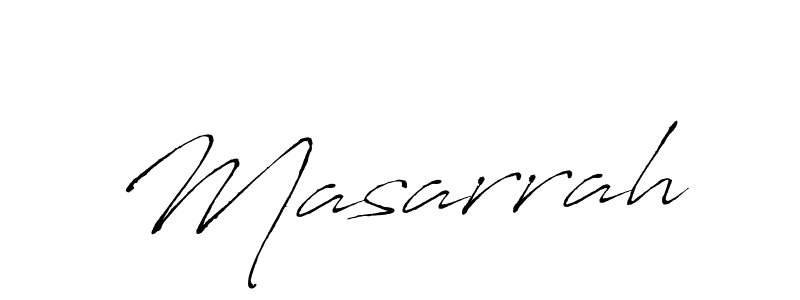 Make a beautiful signature design for name Masarrah. With this signature (Antro_Vectra) style, you can create a handwritten signature for free. Masarrah signature style 6 images and pictures png