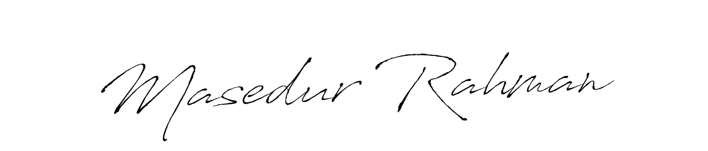 Design your own signature with our free online signature maker. With this signature software, you can create a handwritten (Antro_Vectra) signature for name Masedur Rahman. Masedur Rahman signature style 6 images and pictures png