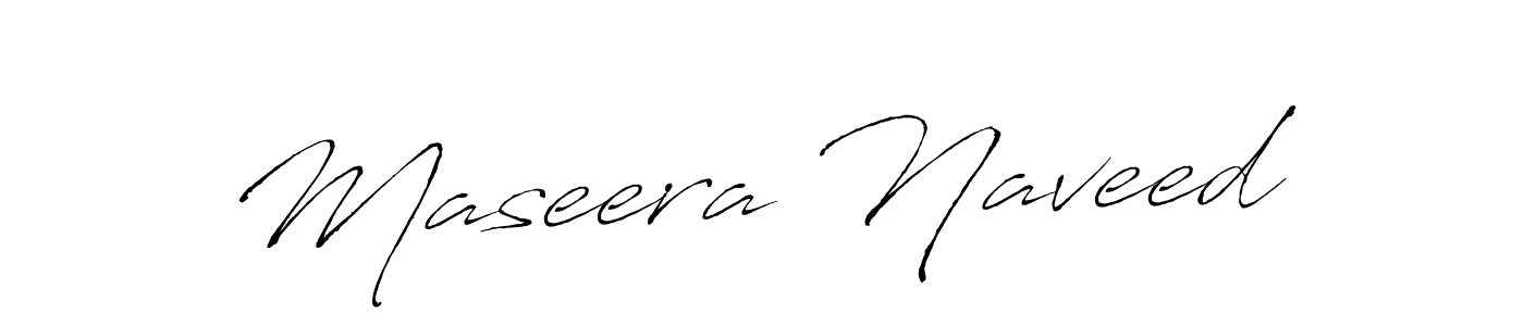 Create a beautiful signature design for name Maseera Naveed. With this signature (Antro_Vectra) fonts, you can make a handwritten signature for free. Maseera Naveed signature style 6 images and pictures png