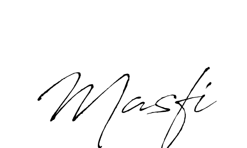 Design your own signature with our free online signature maker. With this signature software, you can create a handwritten (Antro_Vectra) signature for name Masfi. Masfi signature style 6 images and pictures png