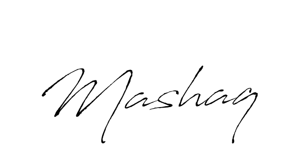 Make a beautiful signature design for name Mashaq. With this signature (Antro_Vectra) style, you can create a handwritten signature for free. Mashaq signature style 6 images and pictures png