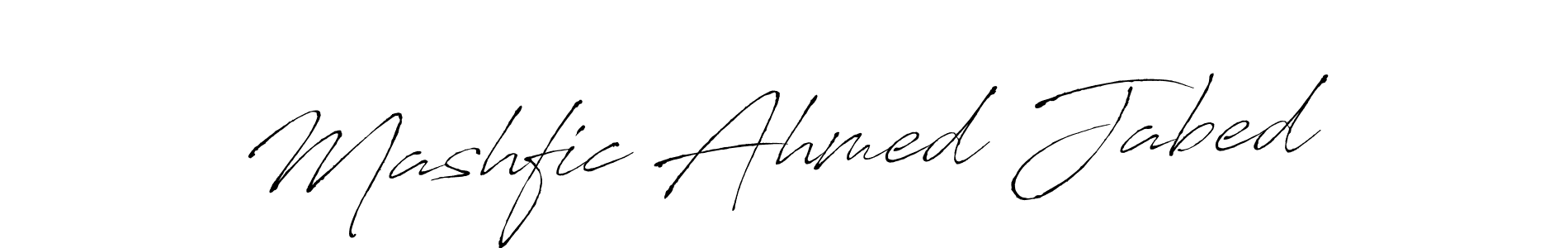 The best way (Antro_Vectra) to make a short signature is to pick only two or three words in your name. The name Mashfic Ahmed Jabed include a total of six letters. For converting this name. Mashfic Ahmed Jabed signature style 6 images and pictures png
