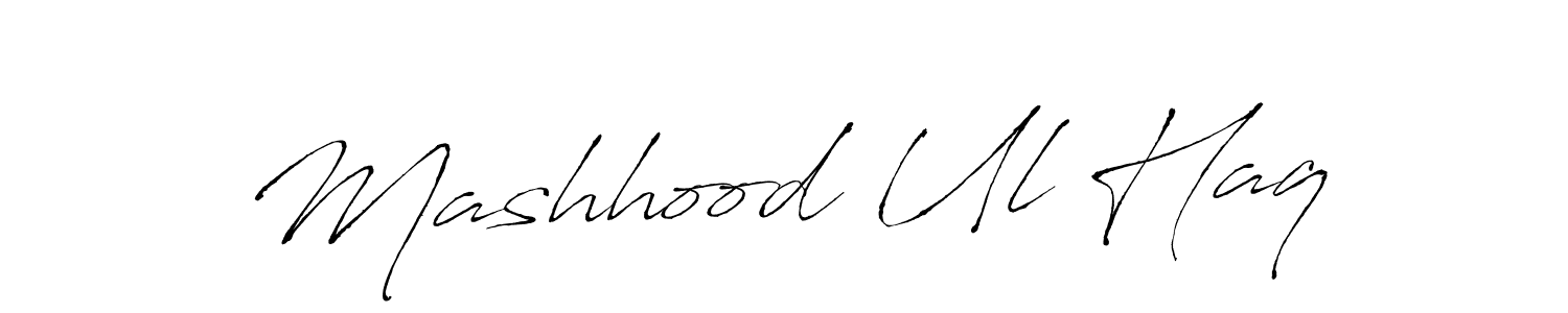 Mashhood Ul Haq stylish signature style. Best Handwritten Sign (Antro_Vectra) for my name. Handwritten Signature Collection Ideas for my name Mashhood Ul Haq. Mashhood Ul Haq signature style 6 images and pictures png