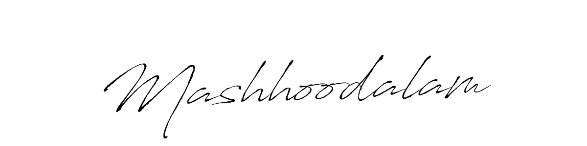 Use a signature maker to create a handwritten signature online. With this signature software, you can design (Antro_Vectra) your own signature for name Mashhoodalam. Mashhoodalam signature style 6 images and pictures png