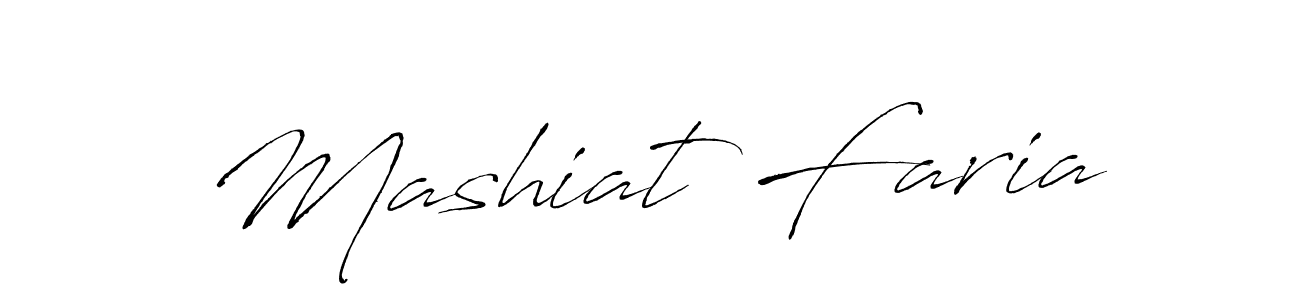 Design your own signature with our free online signature maker. With this signature software, you can create a handwritten (Antro_Vectra) signature for name Mashiat Faria. Mashiat Faria signature style 6 images and pictures png