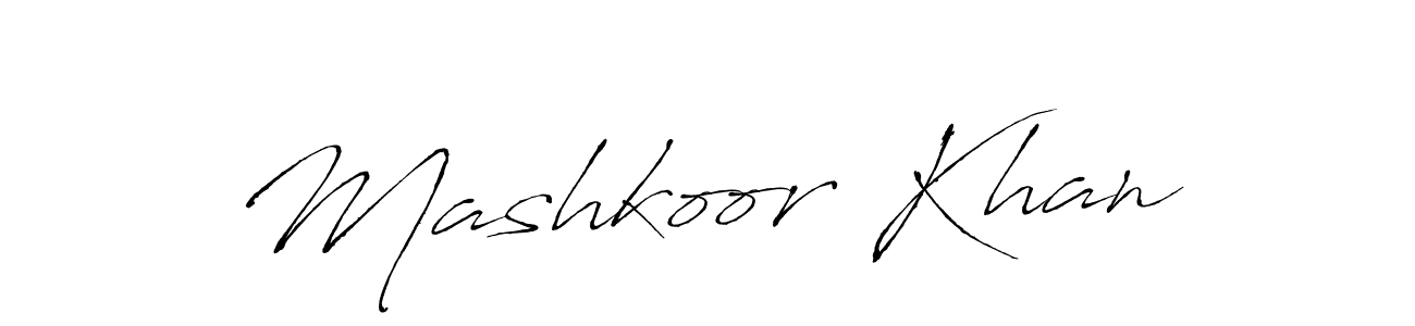 Antro_Vectra is a professional signature style that is perfect for those who want to add a touch of class to their signature. It is also a great choice for those who want to make their signature more unique. Get Mashkoor Khan name to fancy signature for free. Mashkoor Khan signature style 6 images and pictures png