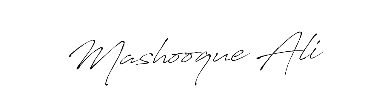 Make a beautiful signature design for name Mashooque Ali. With this signature (Antro_Vectra) style, you can create a handwritten signature for free. Mashooque Ali signature style 6 images and pictures png