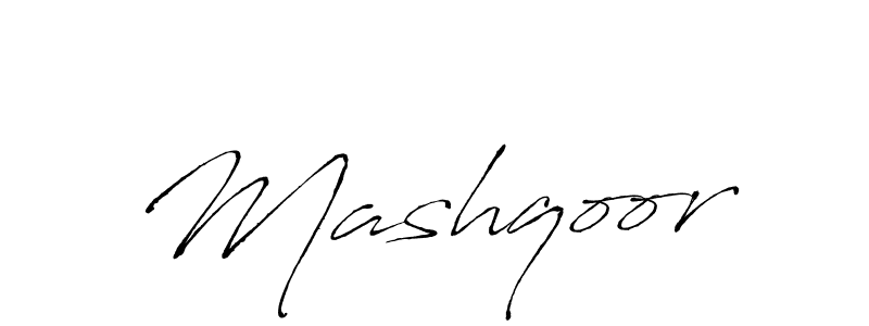 Design your own signature with our free online signature maker. With this signature software, you can create a handwritten (Antro_Vectra) signature for name Mashqoor. Mashqoor signature style 6 images and pictures png