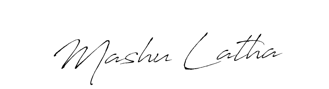 Make a beautiful signature design for name Mashu Latha. With this signature (Antro_Vectra) style, you can create a handwritten signature for free. Mashu Latha signature style 6 images and pictures png