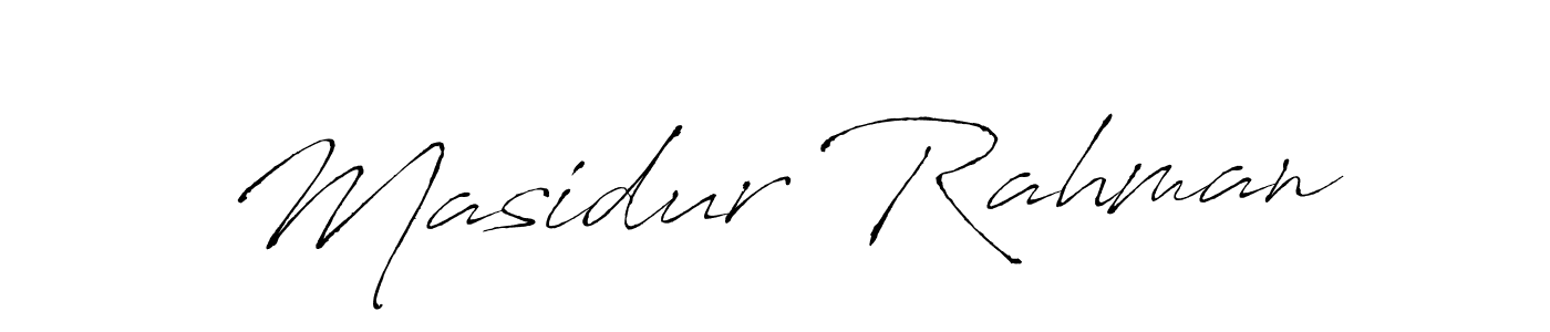 Create a beautiful signature design for name Masidur Rahman. With this signature (Antro_Vectra) fonts, you can make a handwritten signature for free. Masidur Rahman signature style 6 images and pictures png