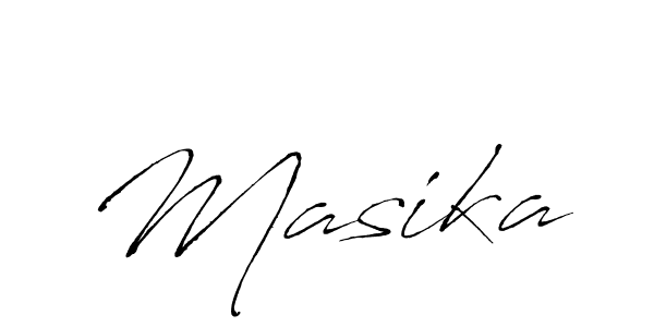 Make a beautiful signature design for name Masika. With this signature (Antro_Vectra) style, you can create a handwritten signature for free. Masika signature style 6 images and pictures png