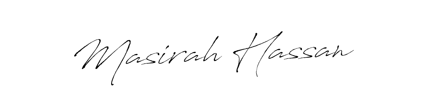 Create a beautiful signature design for name Masirah Hassan. With this signature (Antro_Vectra) fonts, you can make a handwritten signature for free. Masirah Hassan signature style 6 images and pictures png