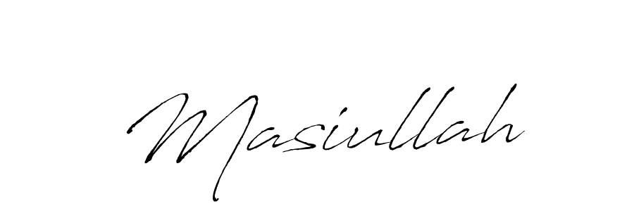 Create a beautiful signature design for name Masiullah. With this signature (Antro_Vectra) fonts, you can make a handwritten signature for free. Masiullah signature style 6 images and pictures png