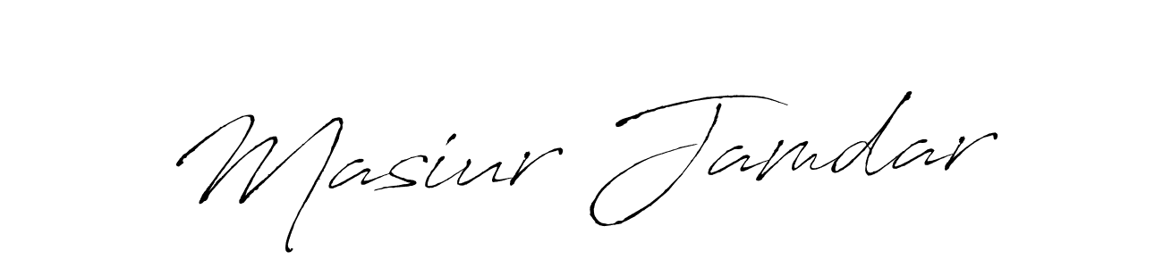 Masiur Jamdar stylish signature style. Best Handwritten Sign (Antro_Vectra) for my name. Handwritten Signature Collection Ideas for my name Masiur Jamdar. Masiur Jamdar signature style 6 images and pictures png