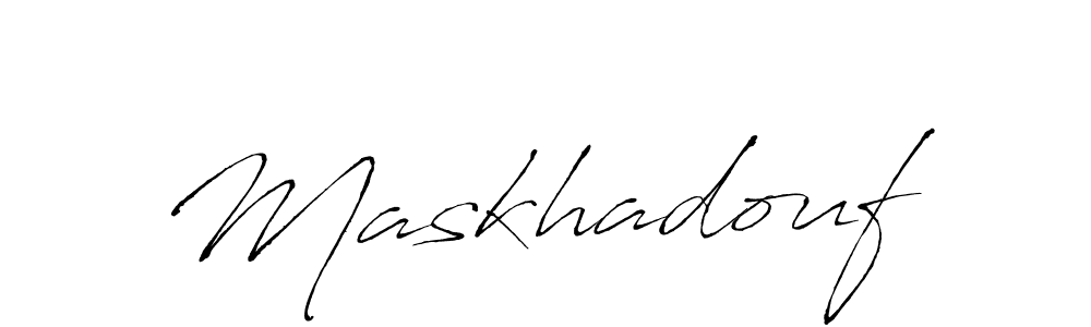 The best way (Antro_Vectra) to make a short signature is to pick only two or three words in your name. The name Maskhadouf include a total of six letters. For converting this name. Maskhadouf signature style 6 images and pictures png