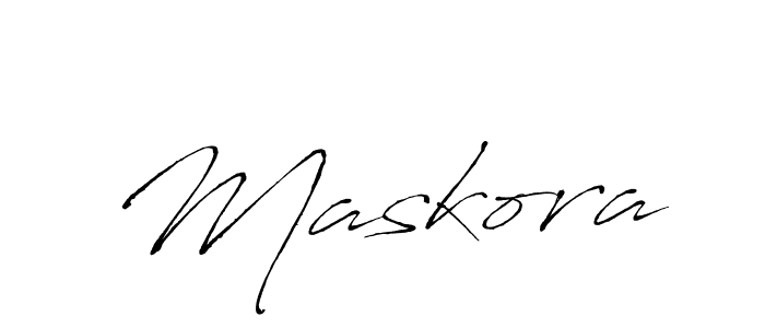 Make a beautiful signature design for name Maskora. With this signature (Antro_Vectra) style, you can create a handwritten signature for free. Maskora signature style 6 images and pictures png