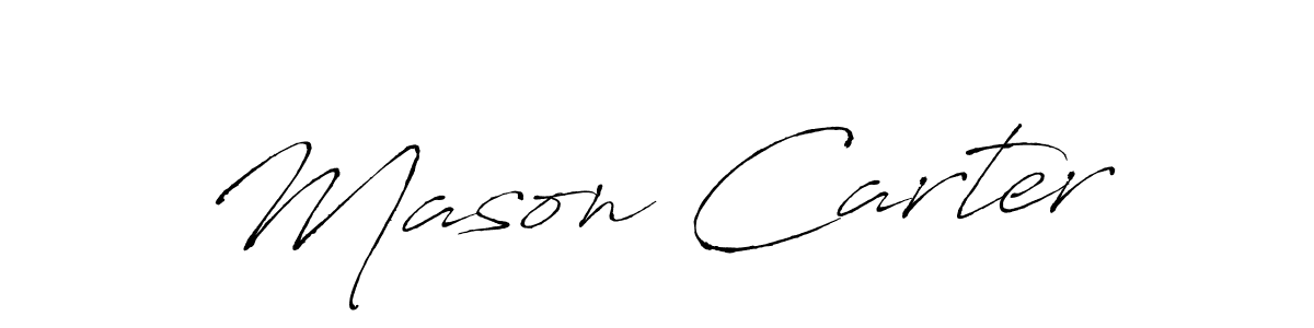 Use a signature maker to create a handwritten signature online. With this signature software, you can design (Antro_Vectra) your own signature for name Mason Carter. Mason Carter signature style 6 images and pictures png