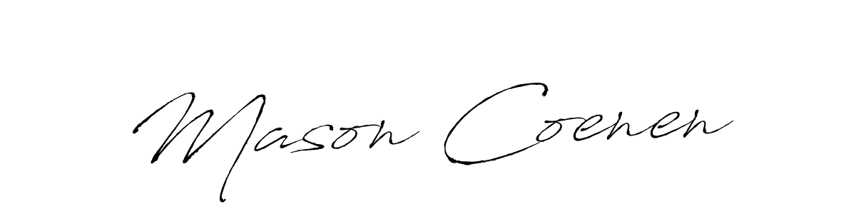 The best way (Antro_Vectra) to make a short signature is to pick only two or three words in your name. The name Mason Coenen include a total of six letters. For converting this name. Mason Coenen signature style 6 images and pictures png