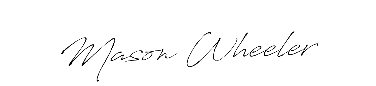 Create a beautiful signature design for name Mason Wheeler. With this signature (Antro_Vectra) fonts, you can make a handwritten signature for free. Mason Wheeler signature style 6 images and pictures png