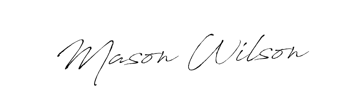 Make a beautiful signature design for name Mason Wilson. With this signature (Antro_Vectra) style, you can create a handwritten signature for free. Mason Wilson signature style 6 images and pictures png