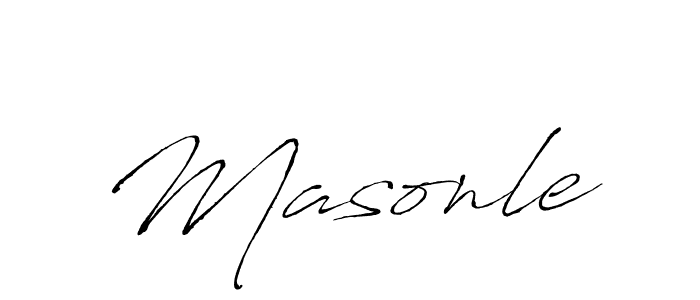 Masonle stylish signature style. Best Handwritten Sign (Antro_Vectra) for my name. Handwritten Signature Collection Ideas for my name Masonle. Masonle signature style 6 images and pictures png