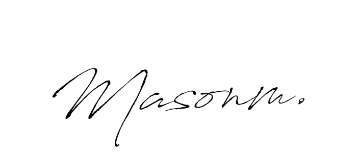 It looks lik you need a new signature style for name Masonm.. Design unique handwritten (Antro_Vectra) signature with our free signature maker in just a few clicks. Masonm. signature style 6 images and pictures png