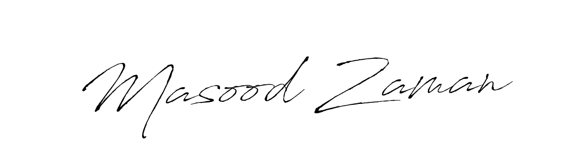 Design your own signature with our free online signature maker. With this signature software, you can create a handwritten (Antro_Vectra) signature for name Masood Zaman. Masood Zaman signature style 6 images and pictures png