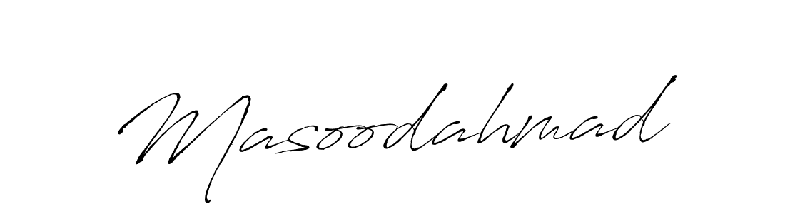 Make a beautiful signature design for name Masoodahmad. With this signature (Antro_Vectra) style, you can create a handwritten signature for free. Masoodahmad signature style 6 images and pictures png