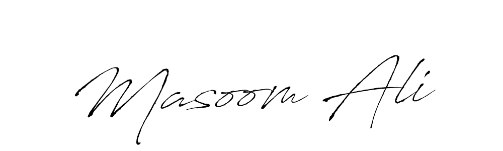 How to make Masoom Ali signature? Antro_Vectra is a professional autograph style. Create handwritten signature for Masoom Ali name. Masoom Ali signature style 6 images and pictures png