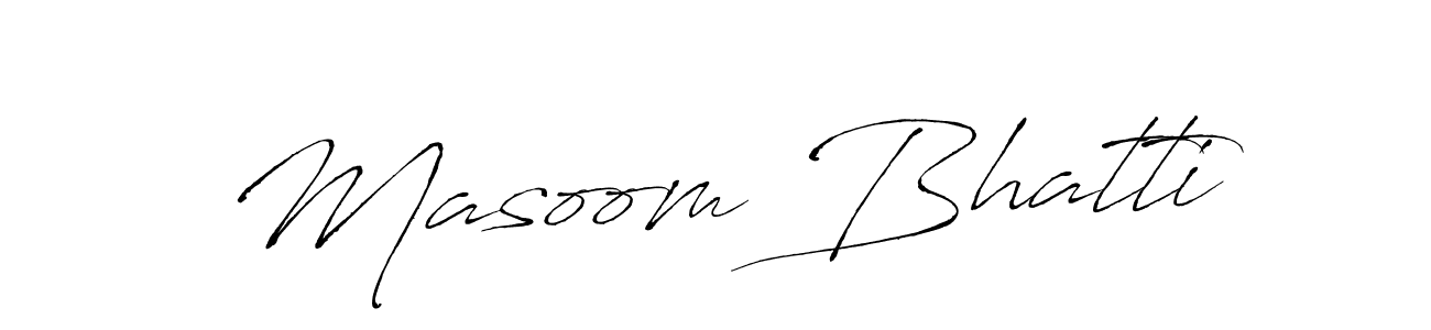 Similarly Antro_Vectra is the best handwritten signature design. Signature creator online .You can use it as an online autograph creator for name Masoom Bhatti. Masoom Bhatti signature style 6 images and pictures png