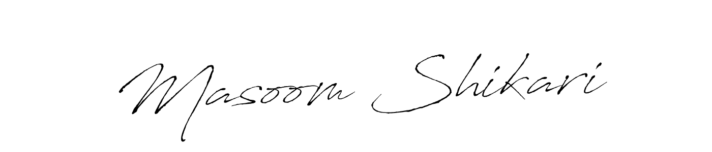 Make a beautiful signature design for name Masoom Shikari. Use this online signature maker to create a handwritten signature for free. Masoom Shikari signature style 6 images and pictures png