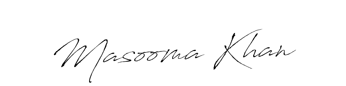 Make a beautiful signature design for name Masooma Khan. With this signature (Antro_Vectra) style, you can create a handwritten signature for free. Masooma Khan signature style 6 images and pictures png