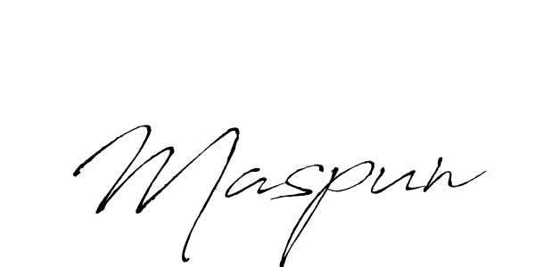 You should practise on your own different ways (Antro_Vectra) to write your name (Maspun) in signature. don't let someone else do it for you. Maspun signature style 6 images and pictures png