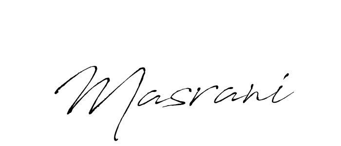 How to make Masrani name signature. Use Antro_Vectra style for creating short signs online. This is the latest handwritten sign. Masrani signature style 6 images and pictures png