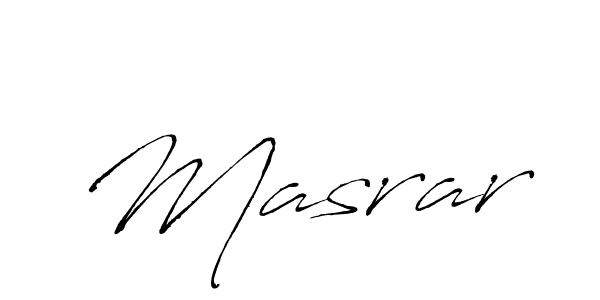 The best way (Antro_Vectra) to make a short signature is to pick only two or three words in your name. The name Masrar include a total of six letters. For converting this name. Masrar signature style 6 images and pictures png