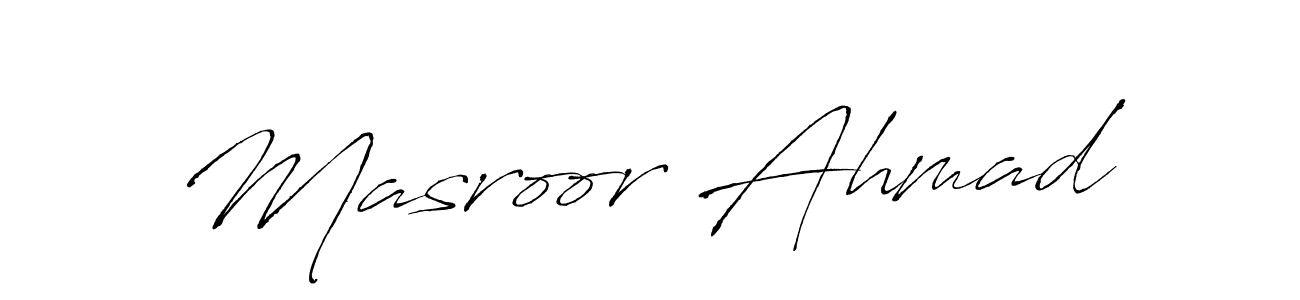 It looks lik you need a new signature style for name Masroor Ahmad. Design unique handwritten (Antro_Vectra) signature with our free signature maker in just a few clicks. Masroor Ahmad signature style 6 images and pictures png