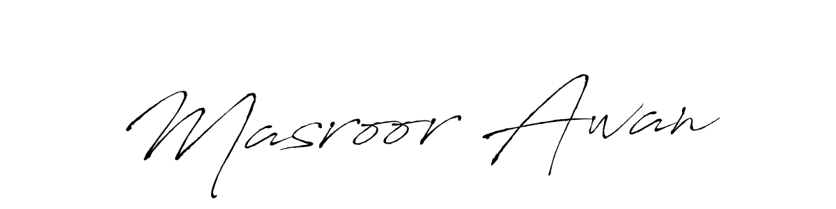 Use a signature maker to create a handwritten signature online. With this signature software, you can design (Antro_Vectra) your own signature for name Masroor Awan. Masroor Awan signature style 6 images and pictures png